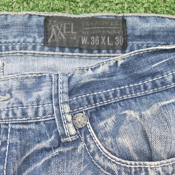 Mens TK Axel TREADWELL Relaxed Straight Fit Jeans 36x30 KENSINGTON AX41007-3 - Picture 7 of 16